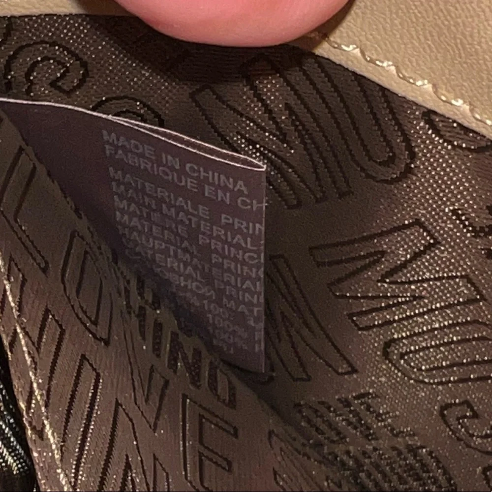 LOVE MOSCHINO Studded large Continental wallet Tan